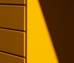 Preview wallpaper wall, panels, shadow, minimalism, yellow