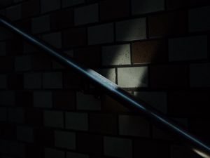 Preview wallpaper wall, railing, dark, rays