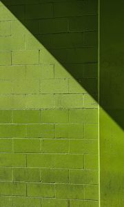 Preview wallpaper wall, shadow, bricks, green