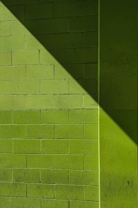 Preview wallpaper wall, shadow, bricks, green