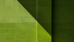 Preview wallpaper wall, shadow, bricks, green