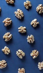Preview wallpaper walnut, nut, pattern, blue