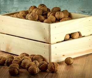 Preview wallpaper walnuts, box, shell