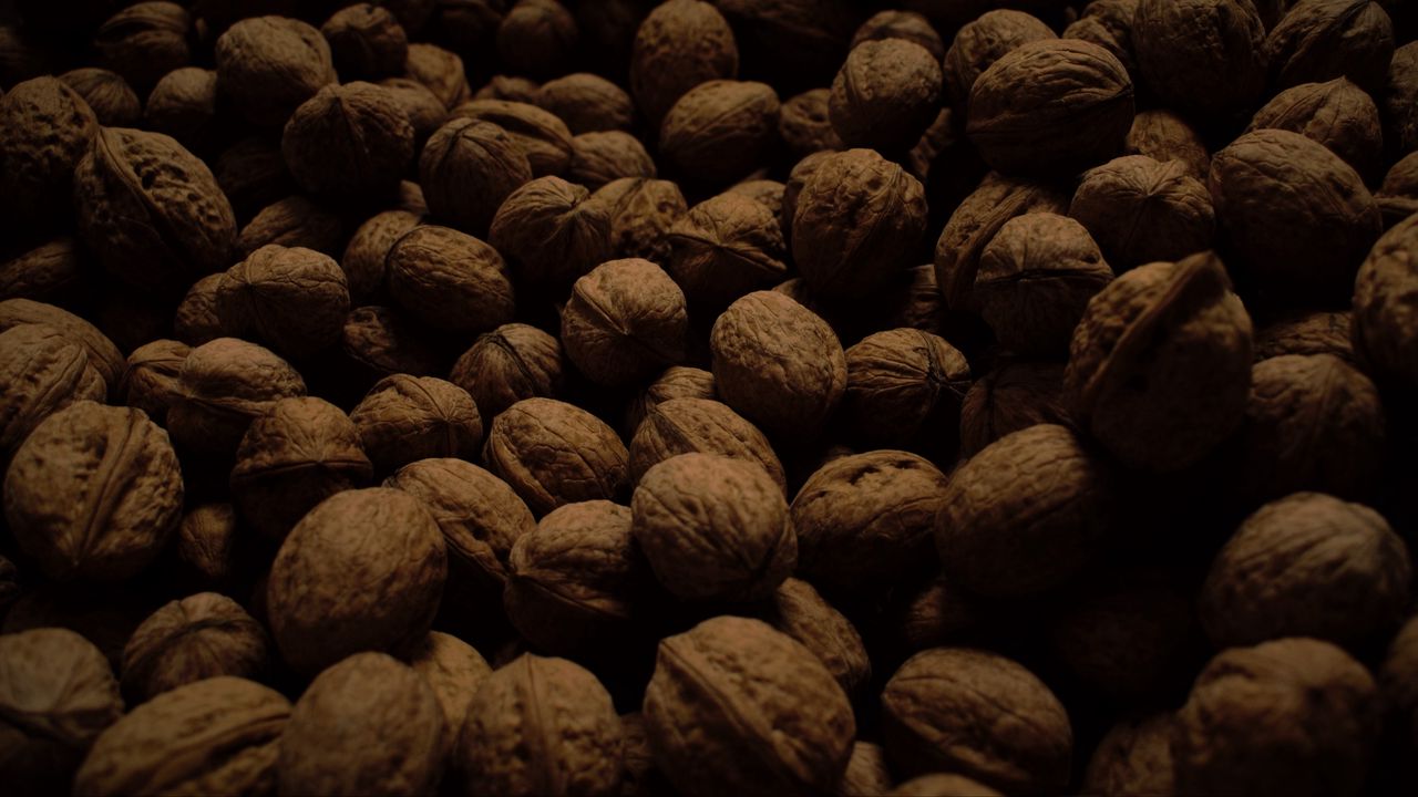 Wallpaper walnuts, dark, many, nuts, harvest