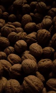 Preview wallpaper walnuts, dark, many, nuts, harvest