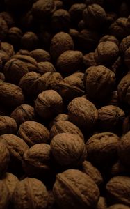 Preview wallpaper walnuts, dark, many, nuts, harvest