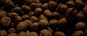 Preview wallpaper walnuts, dark, many, nuts, harvest