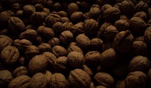 Preview wallpaper walnuts, dark, many, nuts, harvest