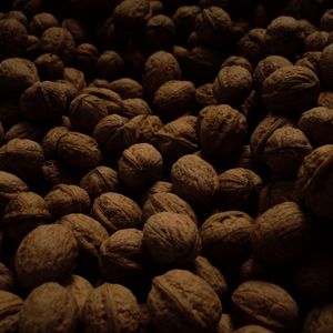Preview wallpaper walnuts, dark, many, nuts, harvest
