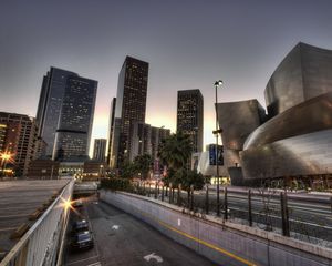 Preview wallpaper walt disney concert hall, los angeles, california, usa, hdr