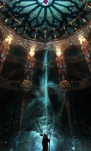 Preview wallpaper wanderer, castle, fantasy, magic, art