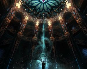 Preview wallpaper wanderer, castle, fantasy, magic, art