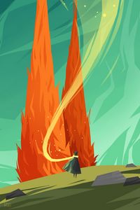 Preview wallpaper wanderer, flame, fire, magic, art