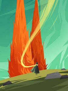 Preview wallpaper wanderer, flame, fire, magic, art