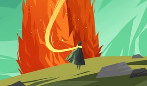 Preview wallpaper wanderer, flame, fire, magic, art