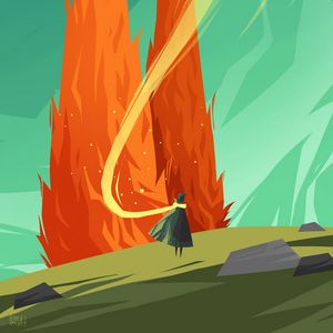 Preview wallpaper wanderer, flame, fire, magic, art