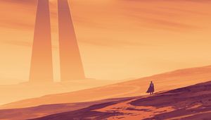Preview wallpaper wanderer, loneliness, alone, fantasy, art