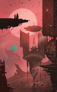 Preview wallpaper wanderers, fantasy, future, spaceship, station