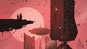 Preview wallpaper wanderers, fantasy, future, spaceship, station