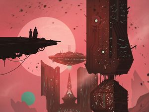 Preview wallpaper wanderers, fantasy, future, spaceship, station