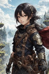 Preview wallpaper warrior, armor, girl, anime, art