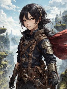 Preview wallpaper warrior, armor, girl, anime, art