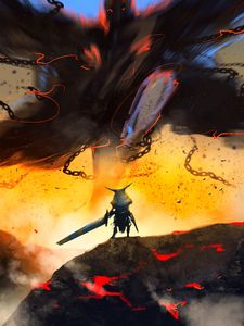 Preview wallpaper warrior, knight, sword, fantasy, art