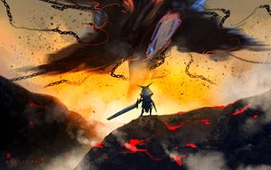 Preview wallpaper warrior, knight, sword, fantasy, art