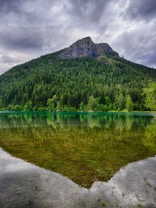 Preview wallpaper washington, rattlesnake ridge, lake, trees, landscape, mountain, reflection