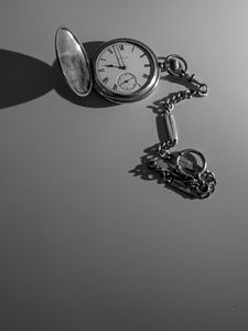 Preview wallpaper watch, chain, time, bw