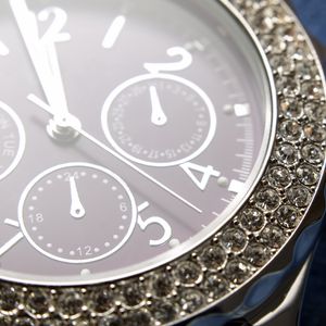 Preview wallpaper watches, diamonds, close-up, arrow, time