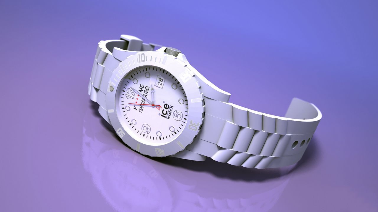 Wallpaper watches, modeling, 3d, ice