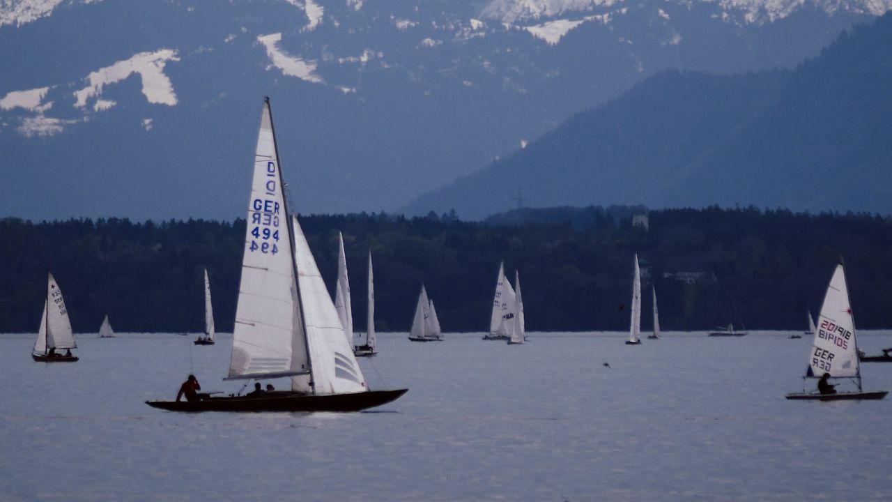 Wallpaper water, boats, sailboats, mountains, landscape