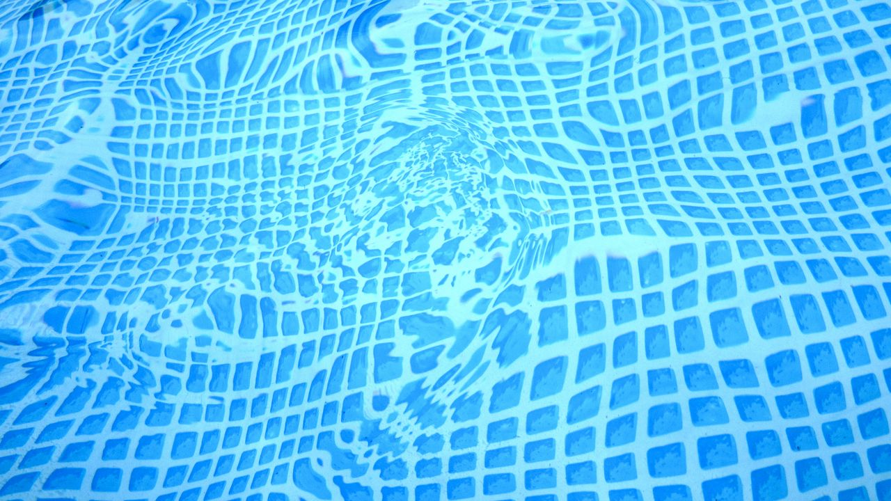 Wallpaper water, bottom, pool, distortion, blue