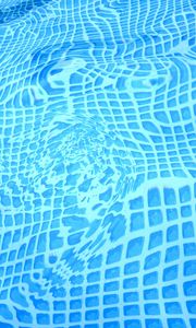 Preview wallpaper water, bottom, pool, distortion, blue