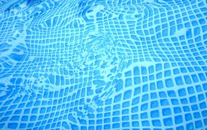 Preview wallpaper water, bottom, pool, distortion, blue