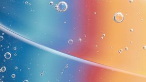Preview wallpaper water, bubbles, gradient, colorful