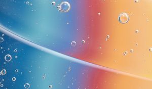 Preview wallpaper water, bubbles, gradient, colorful