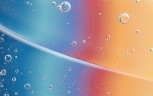 Preview wallpaper water, bubbles, gradient, colorful