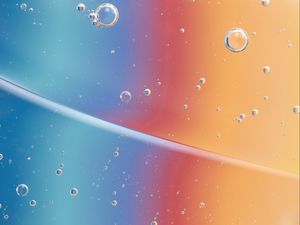 Preview wallpaper water, bubbles, gradient, colorful