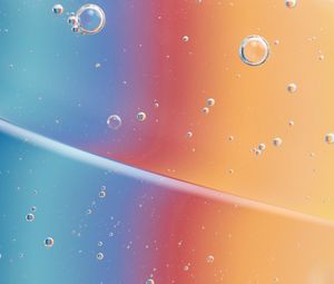 Preview wallpaper water, bubbles, gradient, colorful