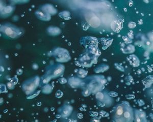 Preview wallpaper water, bubbles, macro, underwater