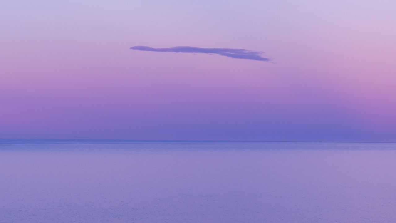 Wallpaper water, cloud, horizon, purple, haze