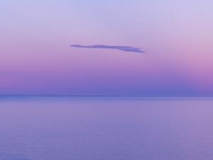 Preview wallpaper water, cloud, horizon, purple, haze