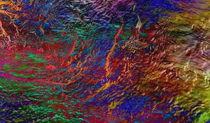 Preview wallpaper water, colorful, liquid, glare