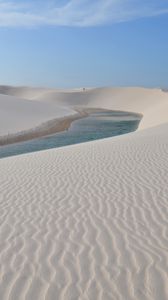 Preview wallpaper water, desert, dunes, sand, nature