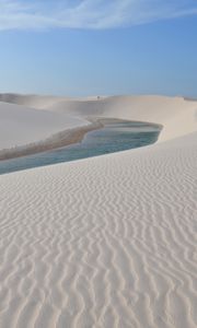 Preview wallpaper water, desert, dunes, sand, nature