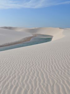 Preview wallpaper water, desert, dunes, sand, nature