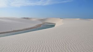 Preview wallpaper water, desert, dunes, sand, nature