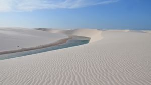 Preview wallpaper water, desert, dunes, sand, nature